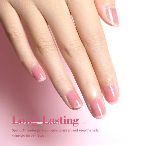 Miniatura 3 de RARJSM Esmalte de Uñas en Gel Nude Transparente Rosa Saludable Claro Esmalte de Uñas en Gel Nude Transparente Rosa Intenso Gelatinoso Barniz de Uñas