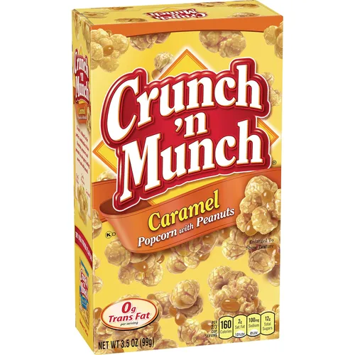 Miniatura 6 de CRUNCH 'N MUNCH Palomitas de maíz de caramelo con cacahuetes, 3.5 onzas (paquete de 12)