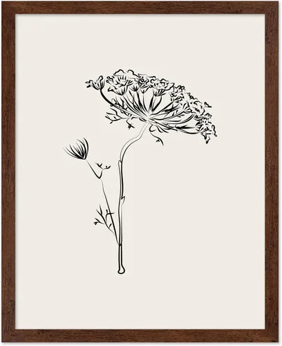 Miniatura 46 de Poster Master Póster de peonías – Estampado de flores retro – Ilustración floral – Ilustración en blanco y negro – Diseño de línea y abstracto