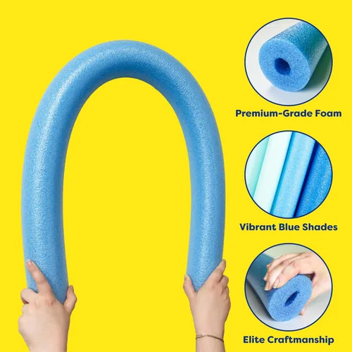 Miniatura 2 de In The Swim Fideos de piscina – Fideos de espuma grandes suaves para mayor flotabilidad – Dispositivo de entrenamiento flotante, ayuda para Azul