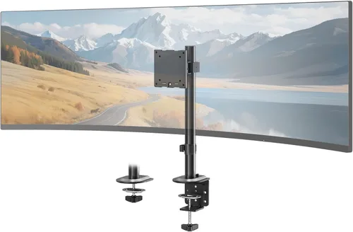 Miniatura 9 de Brazo de monitor único para pantallas de hasta 49 pulgadas, soporte de montaje para monitor ultra ancho, perfil bajo