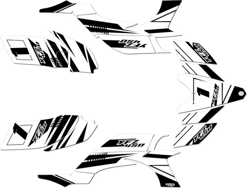 Miniatura 8 de Kit de gráficos Kalair GFX para Yamaha YFZ 450 (2004-2008) Serie Razor Magenta de 16 Mil - Adhesivos de calcomanías personalizados para ATV UTV