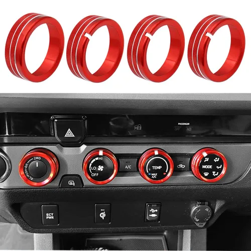 Miniatura 9 de Thor-Ind Cubierta de botón de CD de audio para interruptor de aire acondicionado, compatible con Toyota Tacoma 2016, 2017, 2018, 2019, 2020, 2021