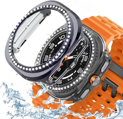 Miniatura 50 de DEALELE Paquete de 1 + 3 fundas y protector de pantalla compatible con Samsung Galaxy Watch FE / 5/4 de 1.575 pulgadas, funda protectora