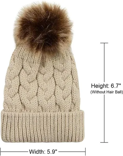 Miniatura 4 de Gorro de invierno para niñas pequeñas Zando, con pompones, gorras tejidas para bebés y niños