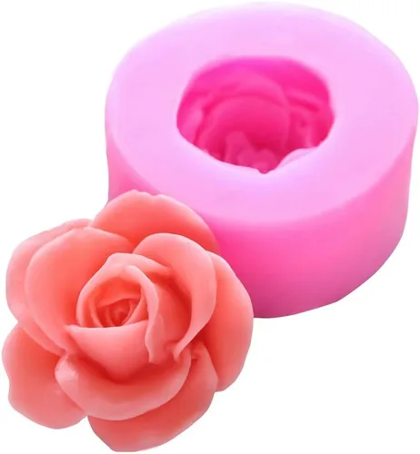 Miniatura 4 de OBTANIM 2 moldes de silicona para fondant de flores de rosas 3D Bloom para pastel de chocolate, jabón, dulces, pastelería, postre