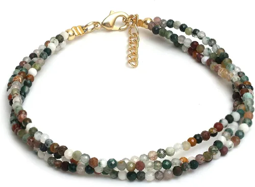 Miniatura 70 de Gempires Natural Multi Strand Beaded Bracelets Lightweight Handmade Gemstone Jewelry Hypoallergenic 8 Inch Gold Plated Stylish Everyday Wear Jewelry