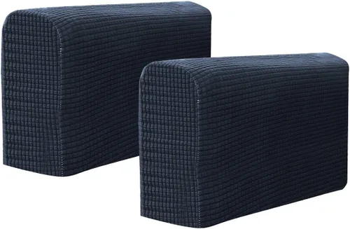 Miniatura 10 de RCFINE 2 fundas antideslizantes para reposabrazos de sofá, fundas elásticas para sillón, protector elástico para el hogar, oficina, sillón Gris claro