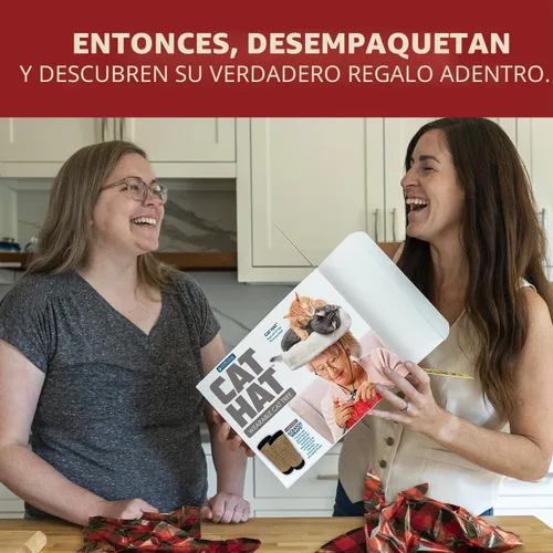 Miniatura 5 de Prank-O - Caja de regalo con sombrero de gato, divertida caja de regalo para amantes de los gatos, cumpleaños, vacaciones y elefante blanco