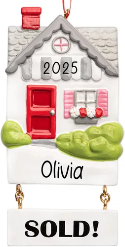 Miniatura 13 de Adorno de Navidad personalizado para casa de playa 2026 Casa de vacaciones de verano con arena para árbol de Navidad Nueva casa de playa