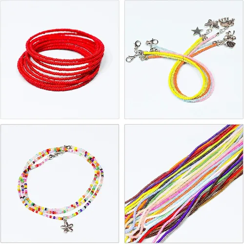 Miniatura 6 de Bala&Fillic Tamaño de 0.079 in, cuentas de semillas de 48 colores, alrededor de 38000 piezas en caja de almacenamiento, 12/0 cuentas de semillas