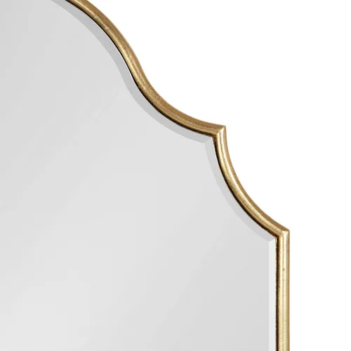 Miniatura 5 de Kate and Laurel Leanna - Espejo de pared arqueado moderno, 20 x 30 pulgadas, dorado, espejo decorativo glamoroso para pared