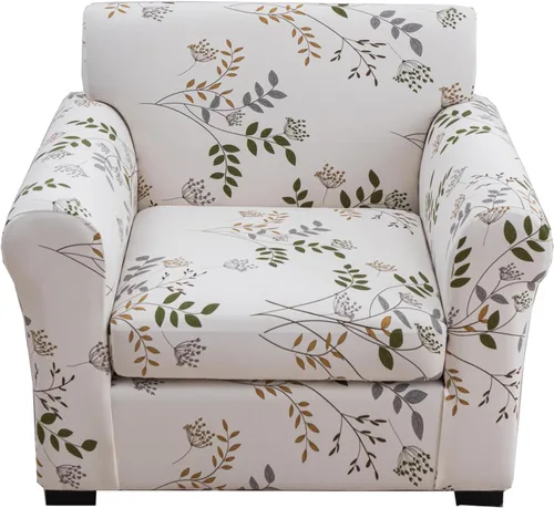 Miniatura 68 de KRFOONN - Fundas elásticas de 4 piezas para sillón y sofá, funda con estampado y 3 fundas independientes para cojines de asiento, lavables, Color01