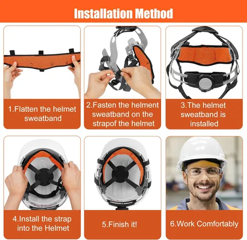 Miniatura 6 de BATVOX 9 unidades lavables y reutilizables para casco – Forro de algodón para casco de edredón