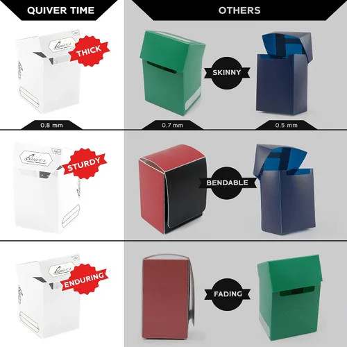 Miniatura 4 de Quiver Time Paquete de cartas coleccionables blancas para cartas coleccionables y fundas para cartas, compatible con Magic: The Gathering Cards