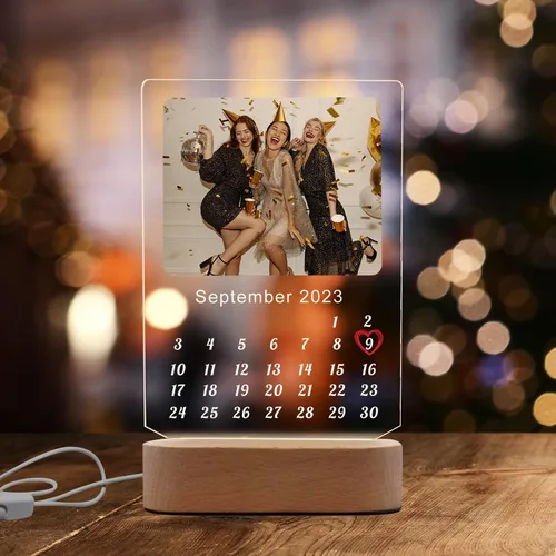 Miniatura 18 de Regalo especial de Navidad, lámpara de luz nocturna personalizada, fotos en placa acrílica, regalo para papá, mamá, regalo para familia, cumpleaños