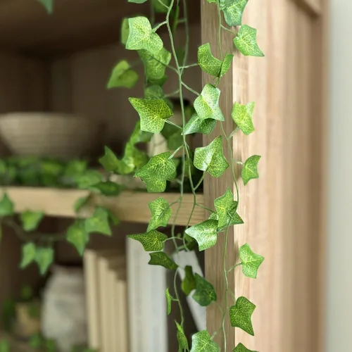 Miniatura 8 de CQURE Paquete de 12 Guirnaldas de Hiedra Artificial de 84 Pies, Enredaderas Falsas Resistentes a los Rayos UV, Hojas de Vegetación, Plantas Falsas