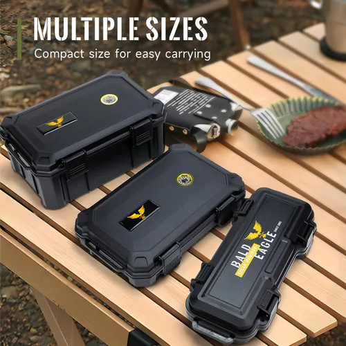 Miniatura 6 de Bald Eagle Caja de Puros Humidor de Viaje, Estuche Portátil Pequeño para Puros con Humidificador, Hermético, A Prueba de Aplastamiento, Impermeable