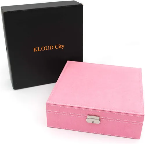 Miniatura 41 de Joyero organizador de dos capas de fibra con visualización del interior y cerradura, de KLOUD City