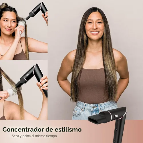 Miniatura 5 de Secador de Pelo Shark Sistema de Estilo FlexStyle Cepillo Secador de Pelo Portátil y Potente Rizador de Pelo y Voluminizador Incluye 6