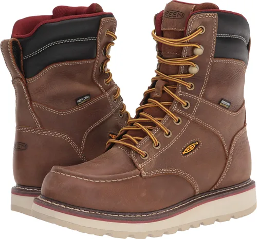 Miniatura 7 de KEEN Utility Cincinnati - Botas de trabajo para mujer (8.0in), diseño de cuña, marrón, 11