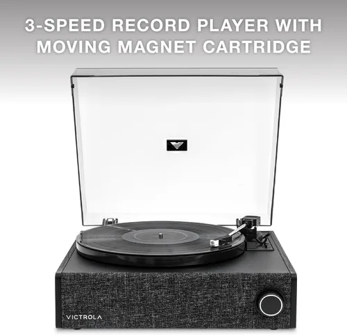 Miniatura 2 de Victrola Eastwood LP - Reproductor de discos Bluetooth - Tocadiscos de 3 velocidades, cartucho Audio Technica AT-3600L MM, salida Bluetooth Vinyl
