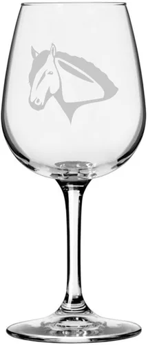 Miniatura 75 de Morgan Body Horse - Copa de vino grabada multiusos (12.75 onzas)