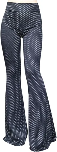 Miniatura 27 de ShopMyTrend - Pantalones de yoga largos con piernas anchas y acampanadas estilo palazzo, con cintura alta, para mujer