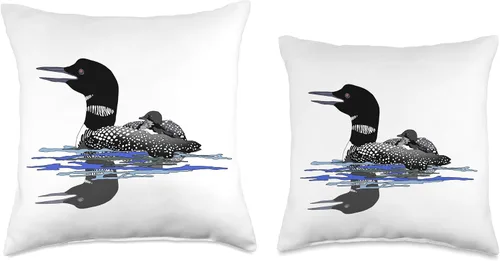 Miniatura 3 de Zodiart Calling Loon - Almohada (16 x 16 pulgadas), multicolor