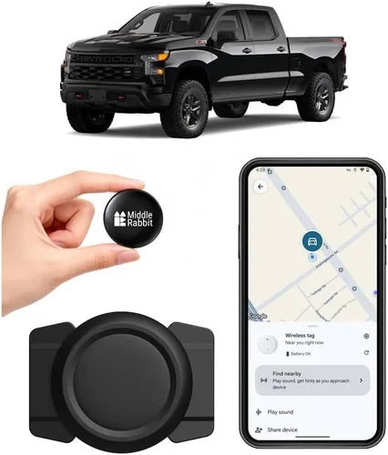 Rastreador magnético de auto (solo Android): etiqueta de seguimiento de vehículos, etiqueta de localizador GPS Android compatible con Google Find My