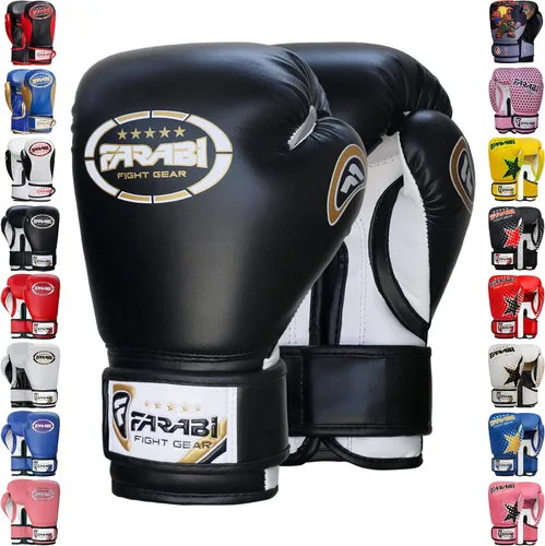 Miniatura 9 de Farabi - Guantes de boxeo para niños, para Muay Thai, Kick Boxing, entrenamiento, MMA, saco de boxeo