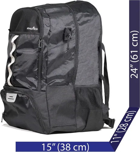 Miniatura 7 de Athletico Lacrosse Bag - Mochila extra grande para equipo de hockey sobre césped - Dos soportes para palos y compartimento separado para tacos