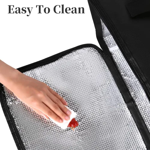 Miniatura 7 de Bodaon Bolsa aislante para cazuela, se adapta a platos de horno de 9 x 13 y 11 x 15 pulgadas con tapa, portadores de cazuela para alimentos Negro