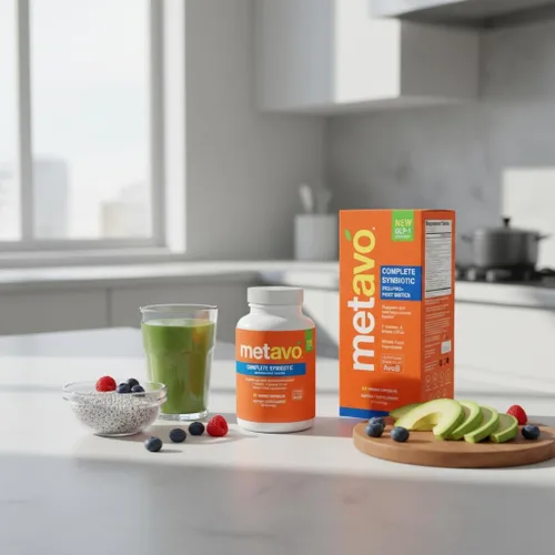Miniatura 5 de Metavo Complete Synbiotic - GLP-1 Support Pre+Pro+Postbióticos 60 cápsulas vegetales 7 cepas, 4 mil millones de UFC Apoyo para la salud