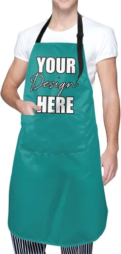 Miniatura 24 de AmaPark Delantal personalizado impermeable con bolsillos personalizados divertidos delantales de chef para cocinero Jaspeado Oscuro