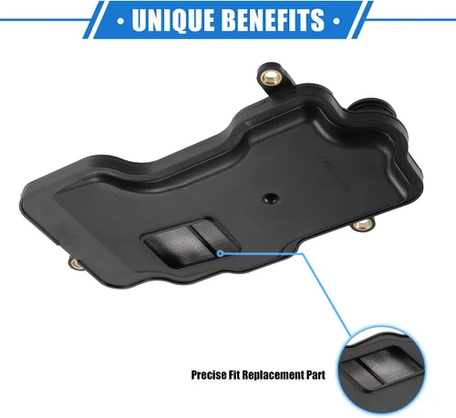 Miniatura 3 de Filtro de transmisión automática compatible con Subaru Forester 2.5L 2009-2013, filtro de transmisión de motor negro de plástico duradero