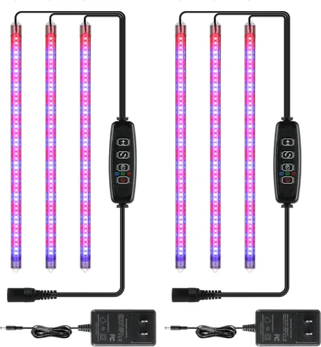 Miniatura 26 de iPower Luz LED de crecimiento con espectro completo para plantas de interior, cuello de cisne ajustable, 5 niveles regulables, 3 modos de Blanco