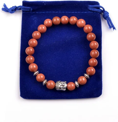 Miniatura 2 de Joya brazalete con gemas redondas de 8 mm, brazalete para los chacras, regalo de cumpleaños