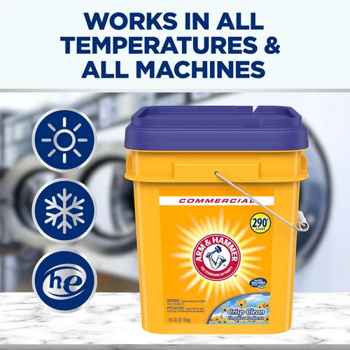 Miniatura 3 de Arm & Hammer detergente en polvo para la ropa, Crisp Clean, cubo de 18 libras