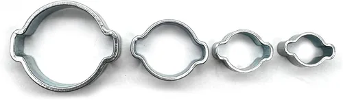 Miniatura 7 de 20 clips de manguera de oreja ajustables de 0.27 a 0.27 pulgadas, abrazadera de manguera de dos orejas, abrazaderas de manguera de doble oreja