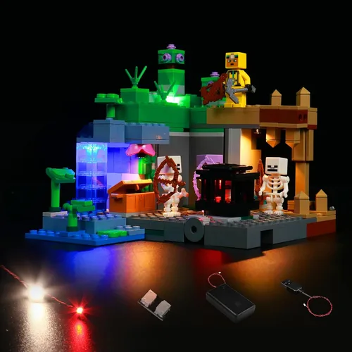 Miniatura 8 de VONADO Kit de luz LED compatible con Lego 21189 Skeleton Dungeon, luces decorativas de bricolaje para bloques de construcción Lego