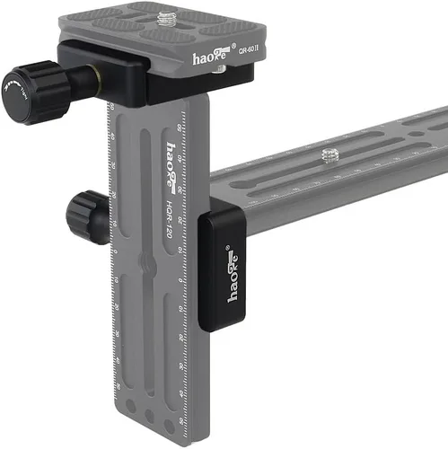 Miniatura 8 de Haoge CP-20 - Soporte de adaptador de abrazadera de tornillo con tres pares de agujeros de 0.787 in para sistema de soporte de bricolaje con placas