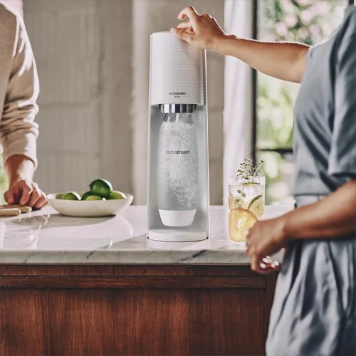 Miniatura 2 de SodaStream Terra Máquina de Agua con Gas (Blanco) con CO2, Botella DWS y Bubly Drop