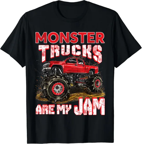 Monster Truck Are My Jam For Monster Truck Lovers - Camiseta para hombres y niños, Negro, S