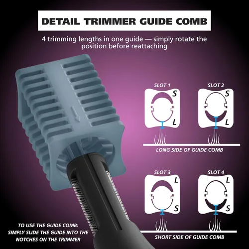 Miniatura 5 de Wahl DualTech 3026635 - Recortadora de pelo a batería, recortadora facial para mujer, cabezal de doble cara, agarre cómodo, removedor de vello