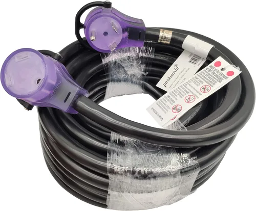 Miniatura 6 de Parkworld Cable de extensión RV 30A NEMA TT-30 con asa, Camper 30amp TT-30P a TT-30R (100 pies)