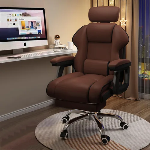 Miniatura 10 de Silla ejecutiva para computadora, silla de escritorio para oficina en casa, ángulo ajustable, ergonómica, de altura ajustable, sillas de cuero PU