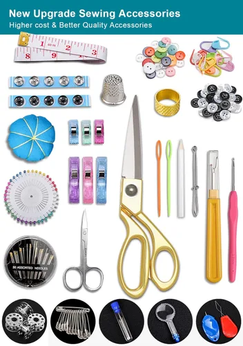 Miniatura 4 de Cebelo - Kit de costura grande para adultos: 232 piezas de suministros de costura para reparación de emergencia de ropa cosida a mano para el hogar