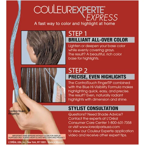 Miniatura 3 de L'Oreal Paris, tratamiento exprés de Couleur Experte 6.1 marrón ceniza claro/Eclair francés