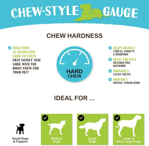 Miniatura 5 de Raw Paws Anillos de cuero crudo comprimido para perros, 6 pulgadas, 5 unidades – empaquetados en los Estados Unidos – Anillos de cuero crudo – Donas